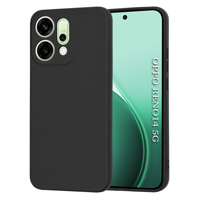 Husa silicon Oppo Reno14 Techsuit SoftFlex, negru