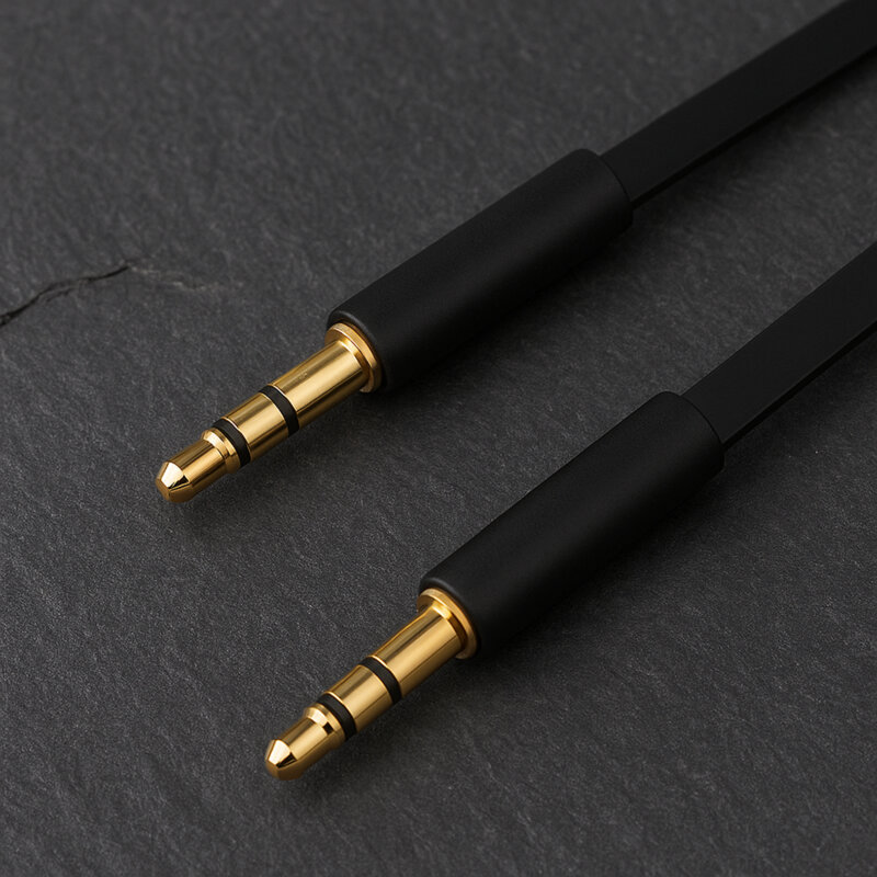 Cablu audio Jack 3.5mm Fixed, 1m, negru, FIXM-AUX-BK