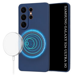 Husa silicon Samsung Galaxy S26 Ultra Techsuit SoftFlex MagSafe, bleumarin