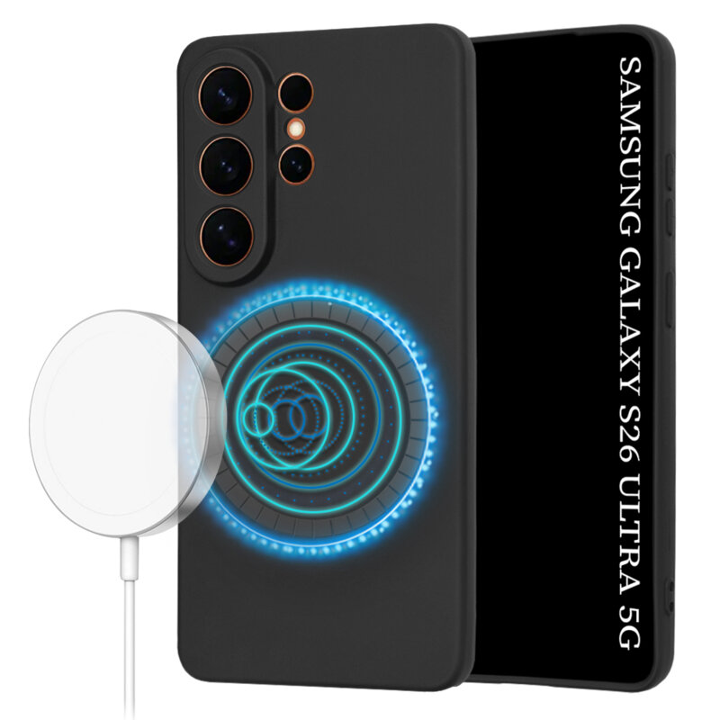 Husa silicon Samsung Galaxy S26 Ultra Techsuit SoftFlex MagSafe, negru