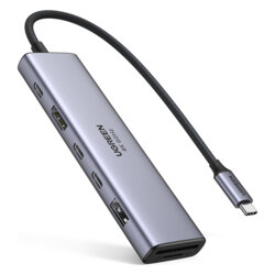 Hub USB-C la 3x USB-C, 1x USB-A, 1x HDMI, SD/TF Card Ugreen, 45521
