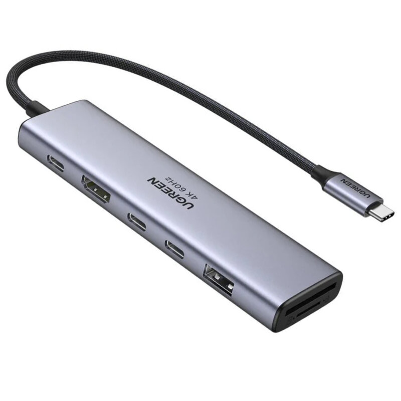 Hub USB-C la 3x USB-C, 1x USB-A, 1x HDMI, SD/TF Card Ugreen, 45521