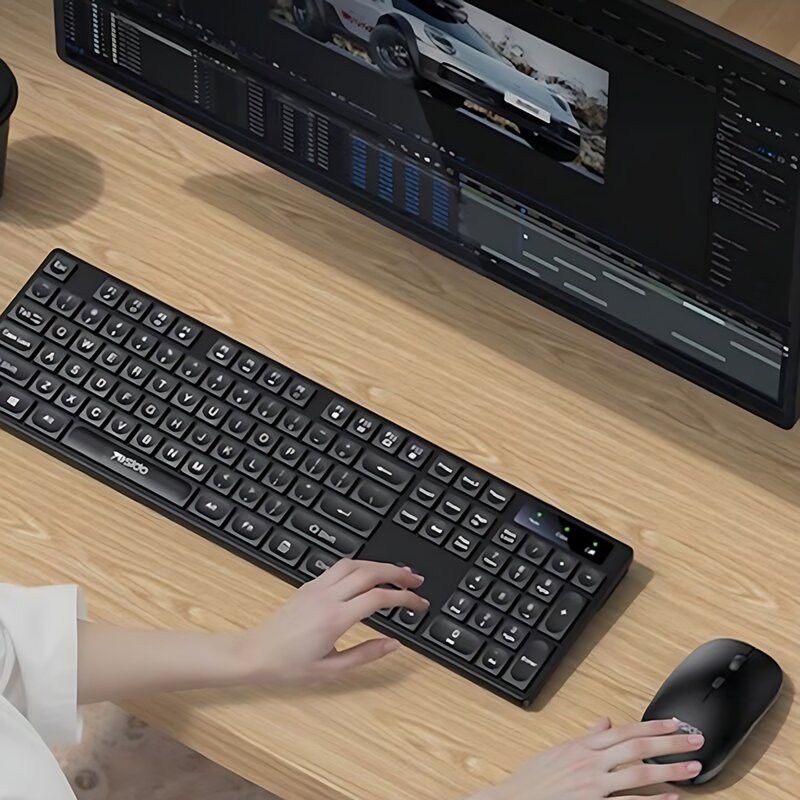 Kit tastatura si mouse wireless 2.4GHz Yesido KB42, negru