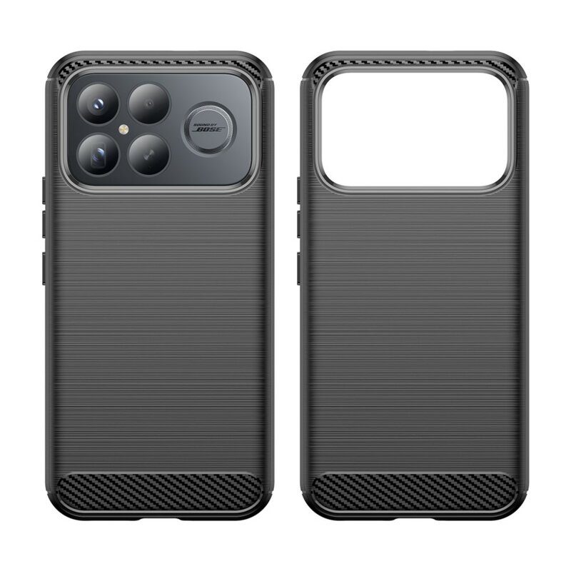 Husa Xiaomi Poco F8 Ultra Techsuit Carbon Silicone, negru