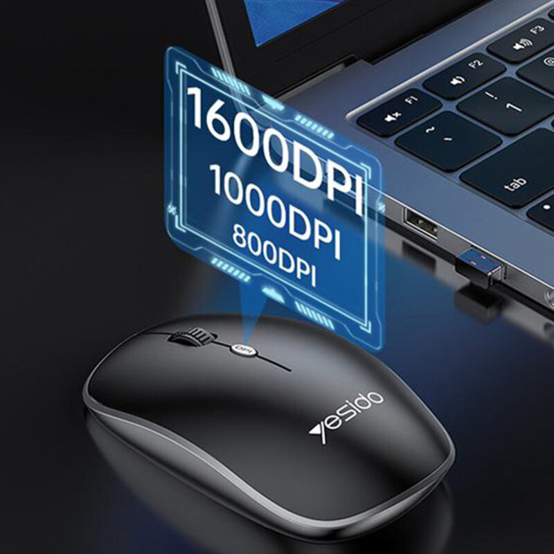 Kit tastatura si mouse wireless 2.4GHz Yesido KB43, negru