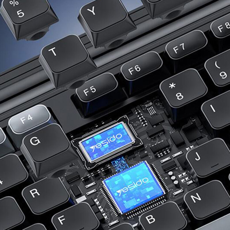 Kit tastatura si mouse wireless 2.4GHz Yesido KB43, negru