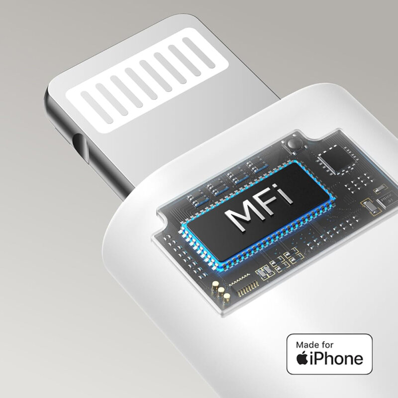 Casti wireless, power bank + adaptor iPhone Anker P41i MFI, alb