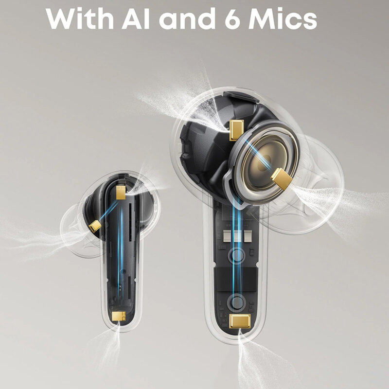 Casti wireless ANC, baterie externa 3000mAh Anker P41i, alb