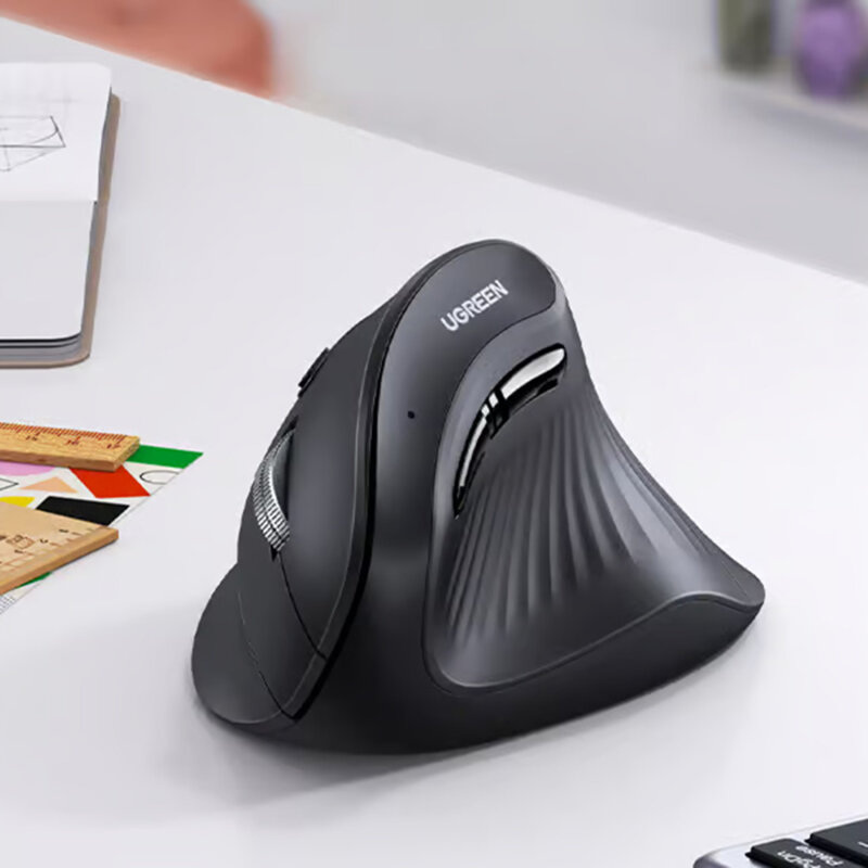 Mouse vertical wireless Bluetooth Ugreen, 4000DPI, negru, 25444