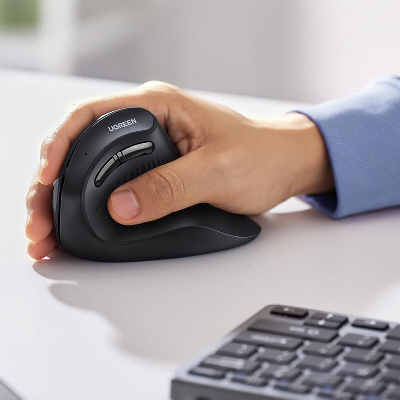 Mouse vertical wireless Bluetooth Ugreen, 4000DPI, negru, 25444