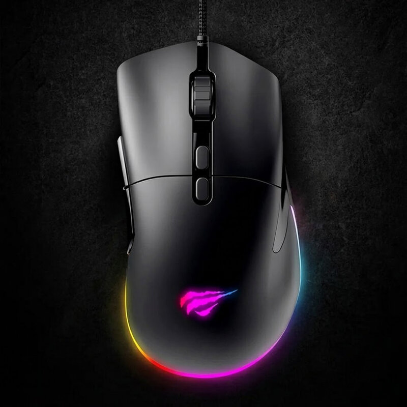 Mouse gaming cu fir pentru PC 800-12000 DPI Havit MS954, negru