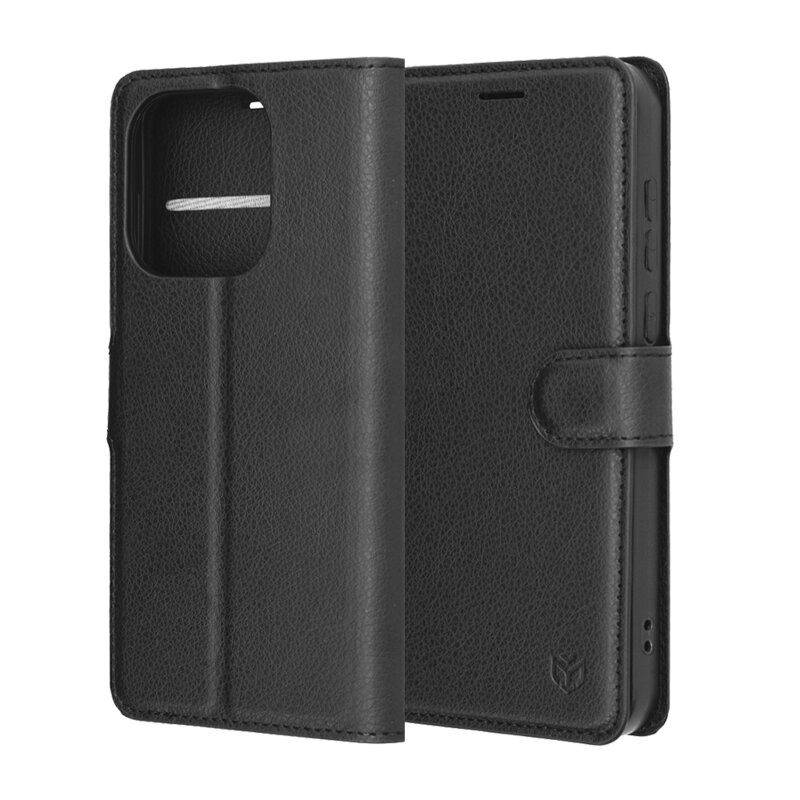 Husa OnePlus 15 Techsuit Leather Folio, negru