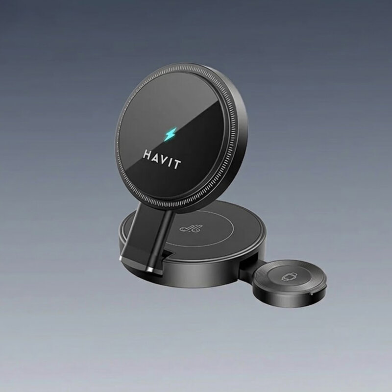 Statie de incarcare wireless pliabila 15W Havit W3100, negru