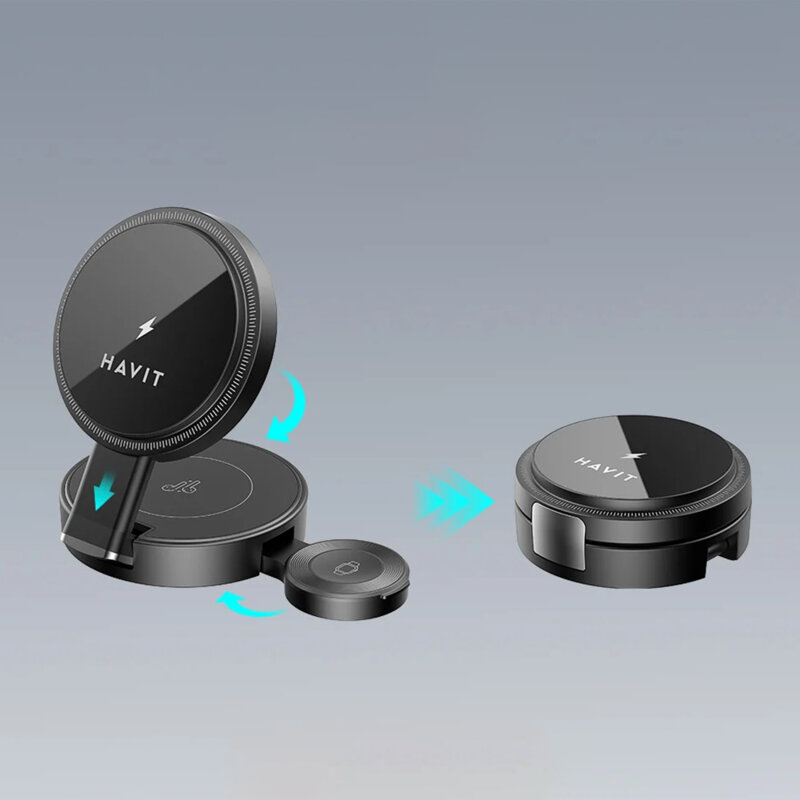 Statie de incarcare wireless pliabila 15W Havit W3100, negru