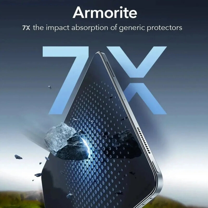 [Pachet 2x] Folie sticla iPad 11 (2025) ESR Armorite Screen Protector UltraFit Tray, transparenta