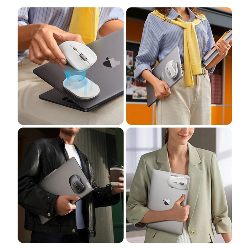 Mouse wireless magnetic pentru laptop ESR, 4800DPI, negru, 6H002