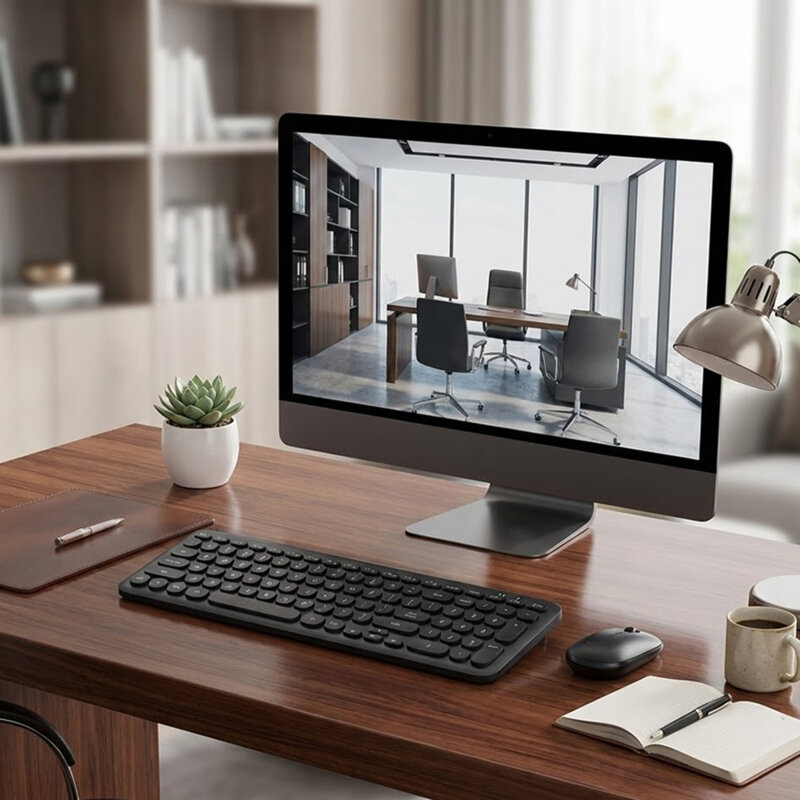 Kit tastatura si mouse wireless 2.4GHz Havit KB254GCM, gri