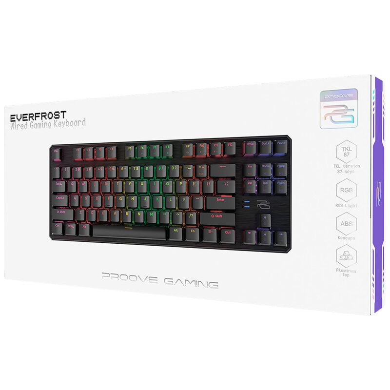 Tastatura mecanica cu fir Proove Everfrost, 1.8m, CKEVEN00000401