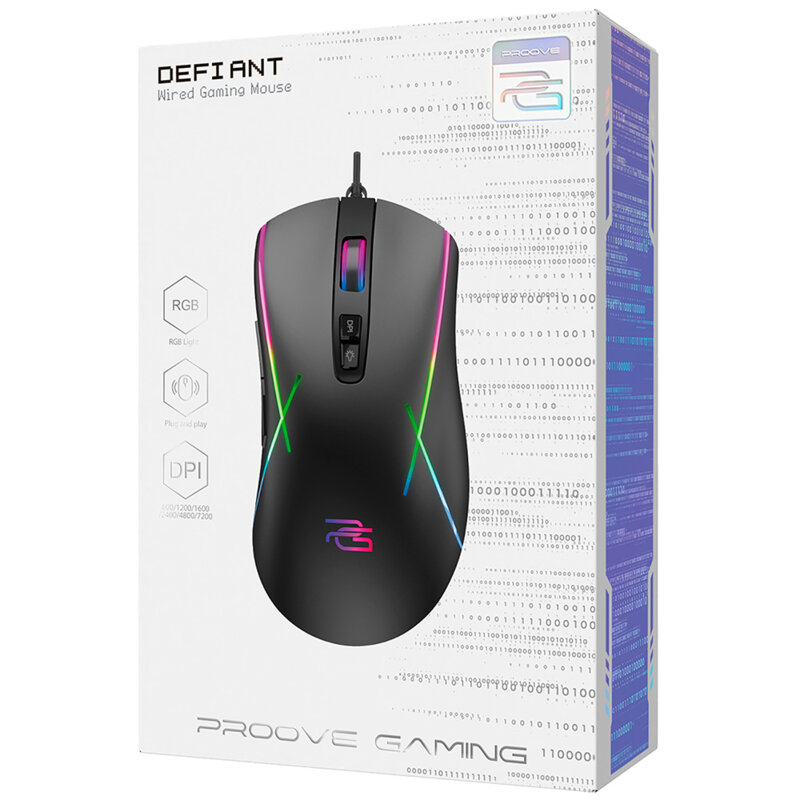 Mouse USB gaming Proove Defiant, 7200DPI, 1.5m, CMDE00000102