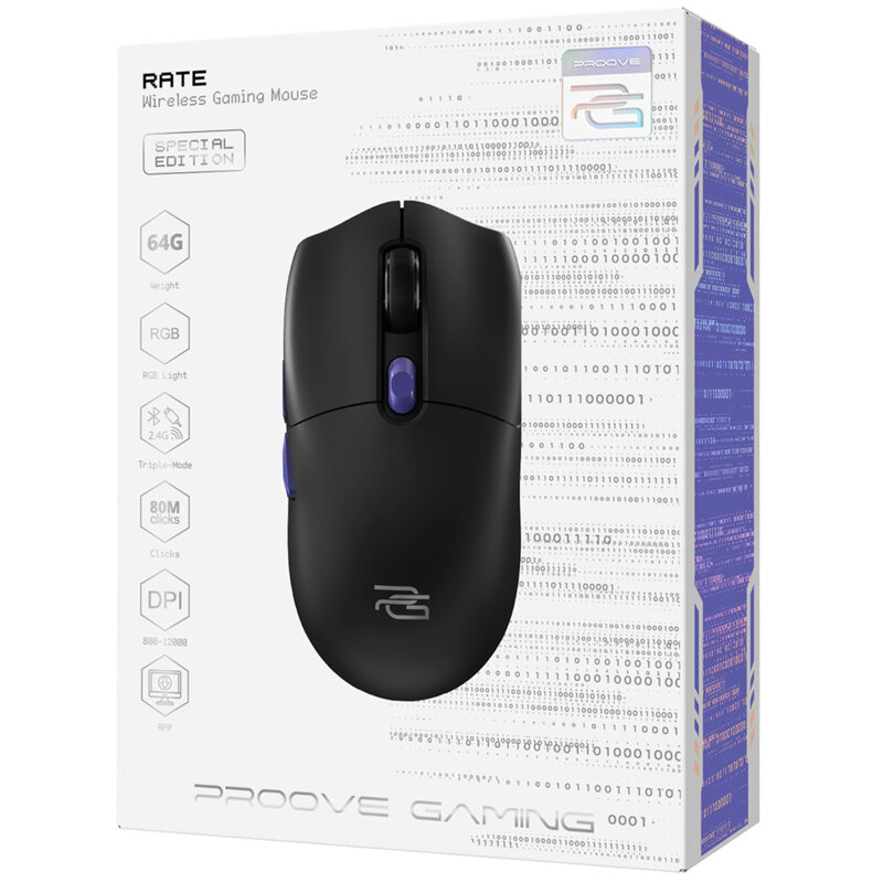 Mouse gaming wireless Proove, 650mAh, negru, CMRTWRS03001