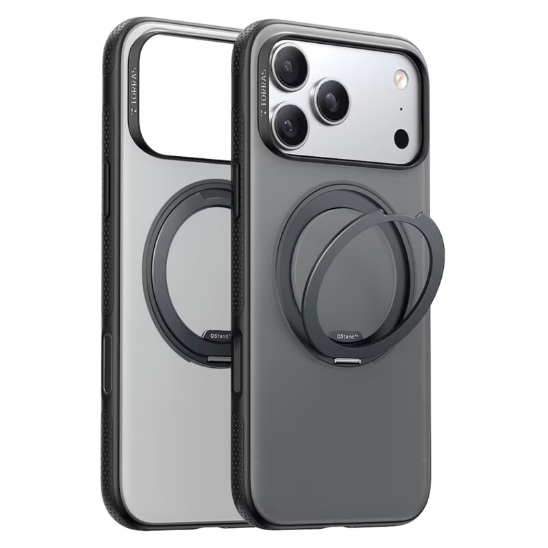 Husa iPhone 17 Pro Max Torras Ostand R Fitness Series, negru