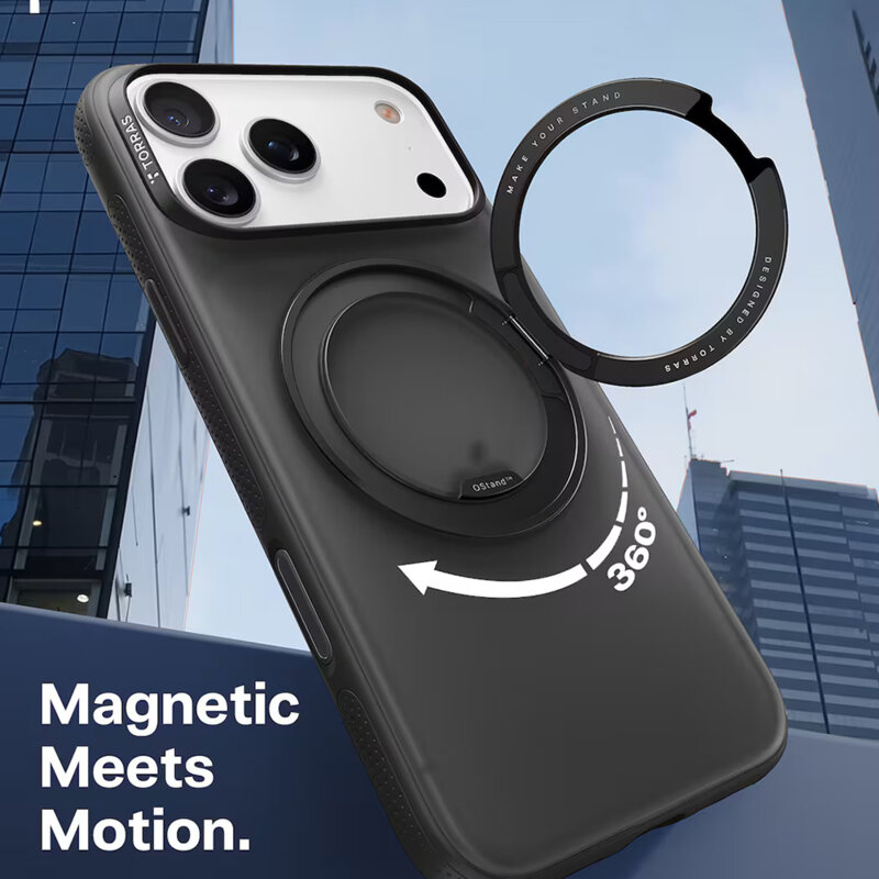 Husa iPhone 17 Pro Max Torras Ostand R Fitness Series, negru