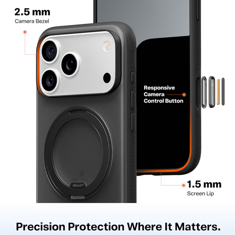 Husa iPhone 17 Pro Max Torras Ostand R Fitness Series, negru