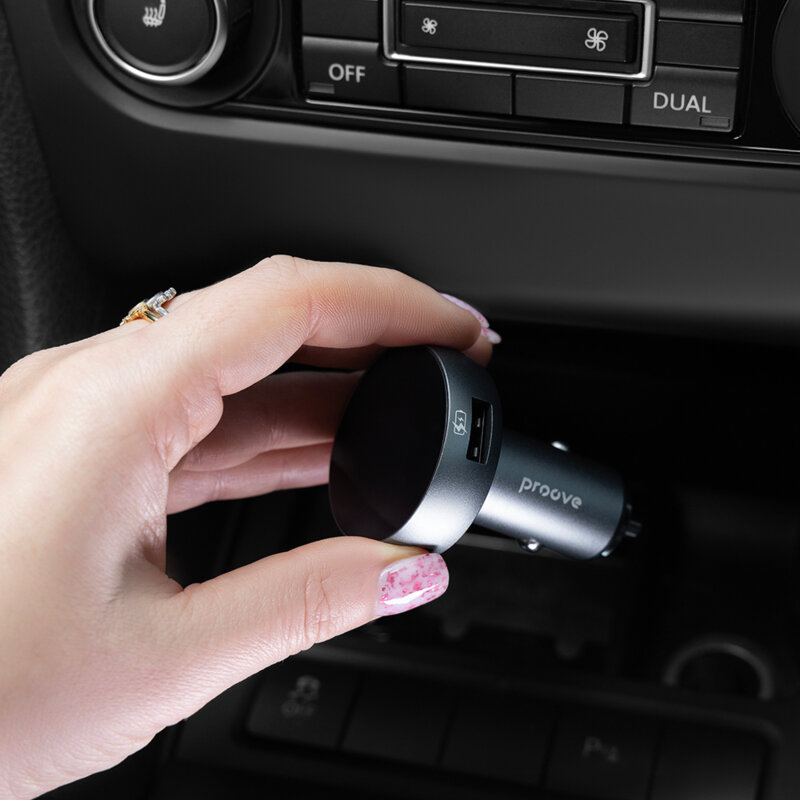 Incarcator auto USB cu modulator FM Proove, 30W, FMSS30110003