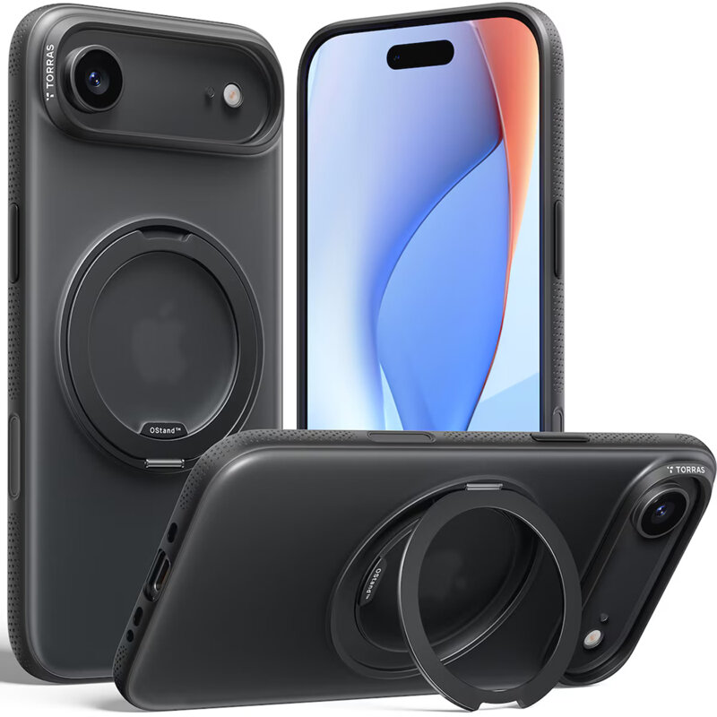 Husa iPhone 17 Air Torras Ostand R Fitness Series, negru