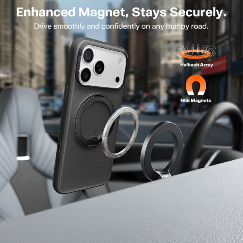 Husa iPhone 17 Air Torras Ostand R Fitness Series, negru