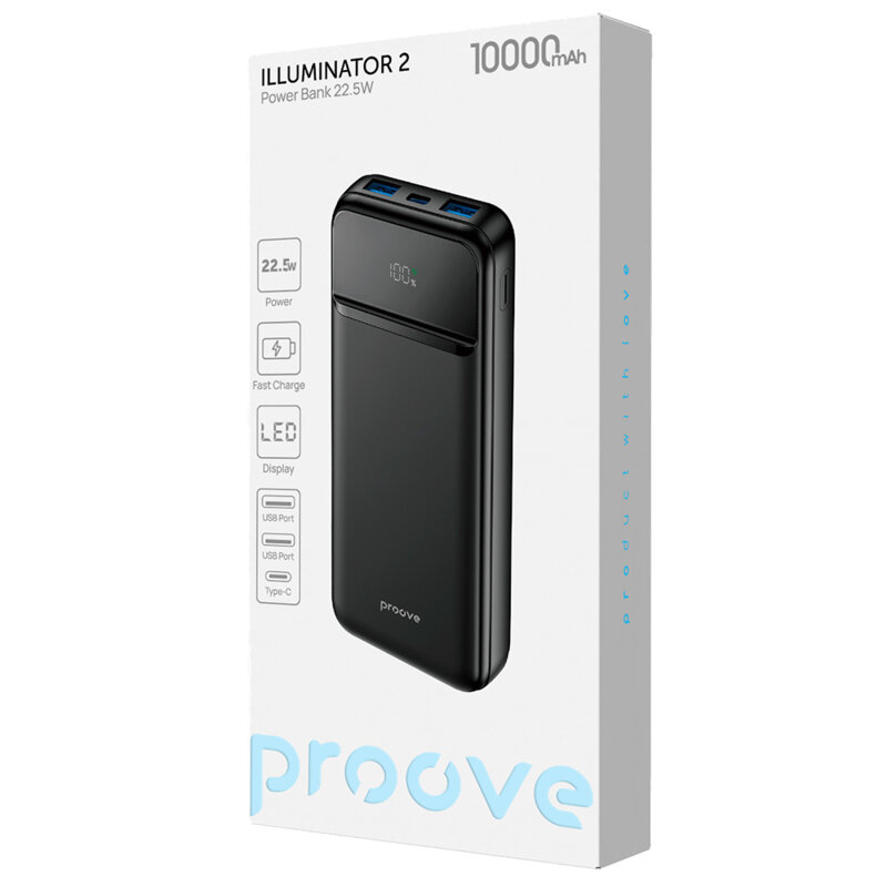 Power bank 10000mAh Proove Illuminator 2, 22.5W, PBIP10212201