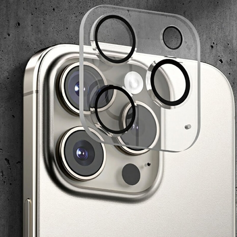 Folie iPhone 16 ANANK Camera Guard, negru/transparenta