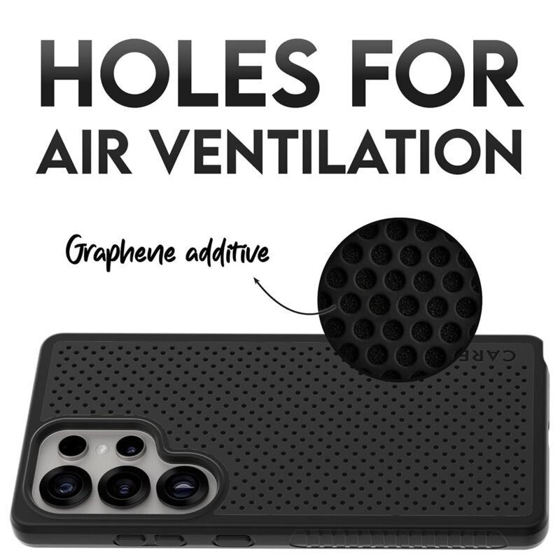 Husa Samsung Galaxy S25 Ultra PanzerGlass® CARE Feature Heat Beat, negru