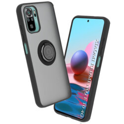 Husa Xiaomi Redmi Note 10 4G Techsuit Glinth Cu Inel Suport Stand Magnetic - Negru