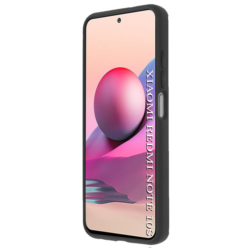 Husa Xiaomi Redmi Note 10S Techsuit Glinth Cu Inel Suport Stand Magnetic - Negru