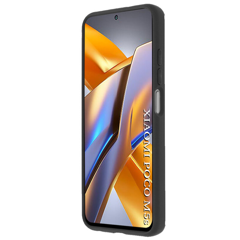 Husa Xiaomi Poco M5s Techsuit Glinth cu inel suport stand magnetic, negru