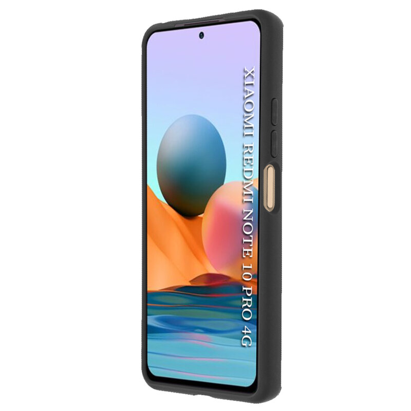 Husa Xiaomi Redmi Note 10 Pro Techsuit Glinth Cu Inel Suport Stand Magnetic - Negru