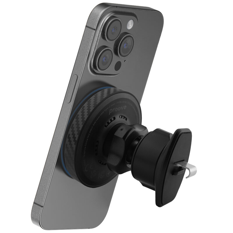 Suport auto telefon 15W Proove Graphite Circle, WHGC15010001