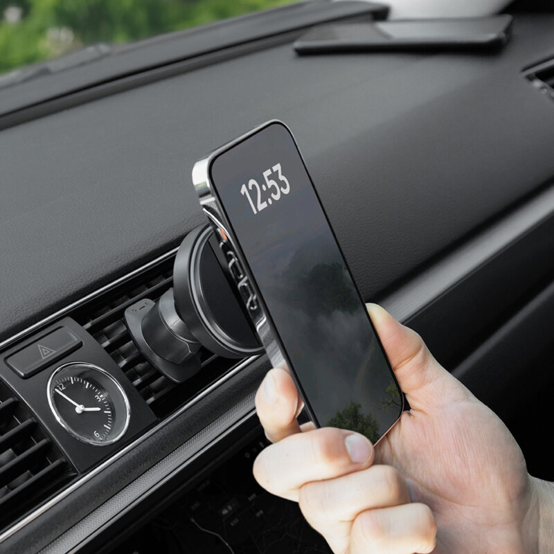 Suport auto magnetic wireless Qi2 15W Proove, gri, WHLC15010002