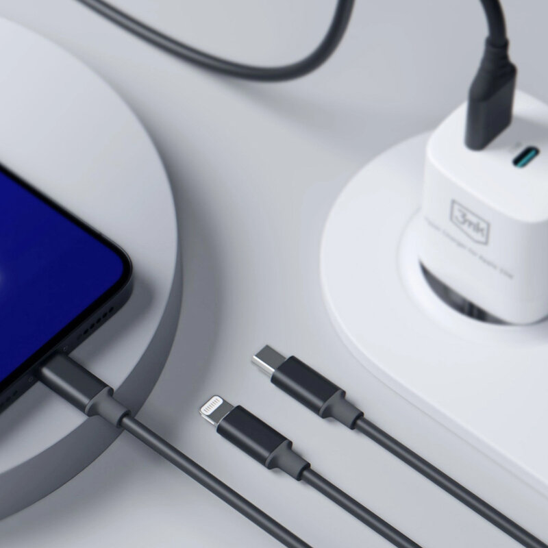 Cablu 3in1 USB-C/Micro-USB/Lighting 12W, 3mk Hyper, 1.5m
