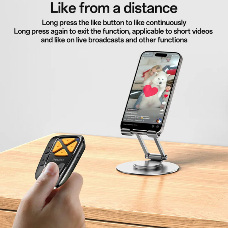 Telecomanda Bluetooth multifunctionala 200mAh Yesido SF25, negru