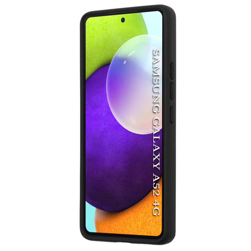 Husa Samsung Galaxy A52 4G Techsuit Glinth Cu Inel Suport Stand Magnetic - Negru