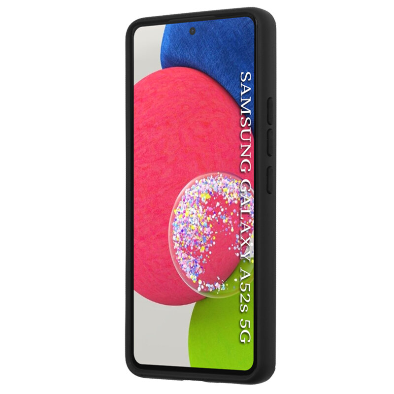 Husa Samsung Galaxy A52s 5G Techsuit Glinth Cu Inel Suport Stand Magnetic - Negru