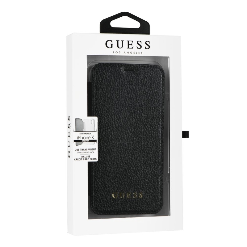 Husa iPhone XR Guess Book - Negru GUFLBKI61IGLTBK