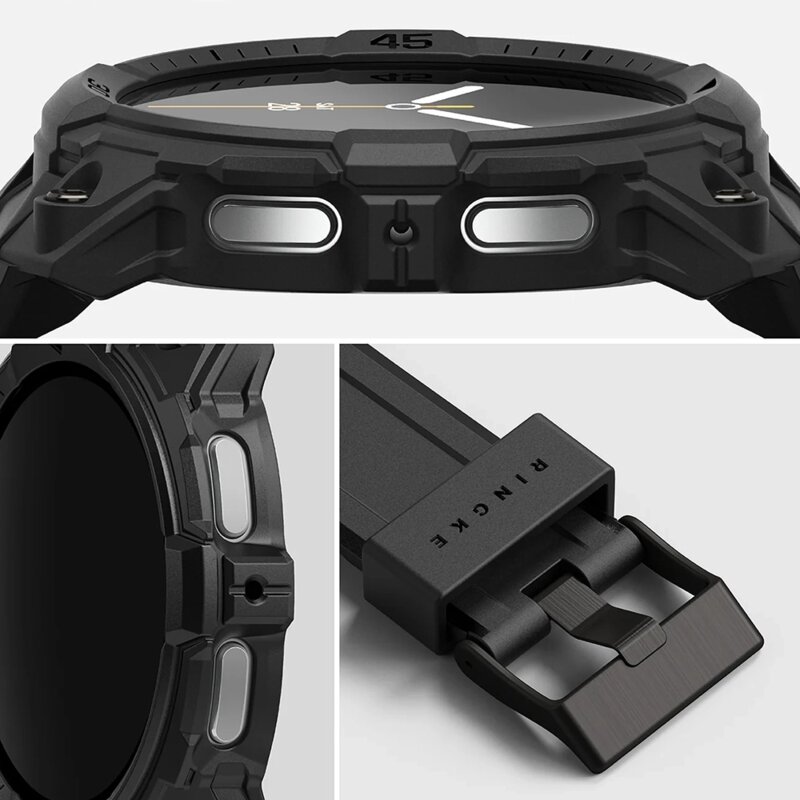 [Pachet husa + curea] Samsung Galaxy Watch8 44mm Ringke Rugged Gear, negru