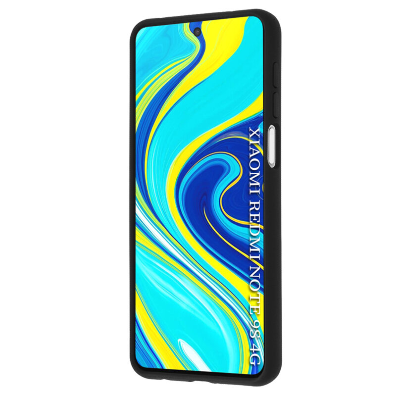 Husa Xiaomi Redmi Note 9S Techsuit Glinth Cu Inel Suport Stand Magnetic - Negru