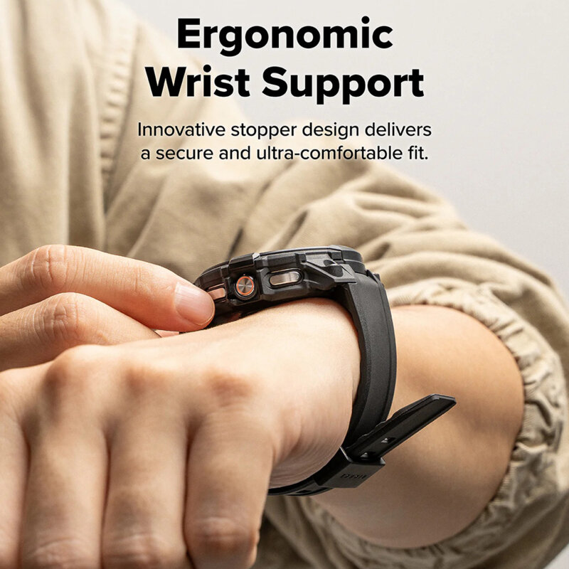 [Pachet husa + curea] Samsung Galaxy Watch8 Classic Ringke Rugged Gear, negru