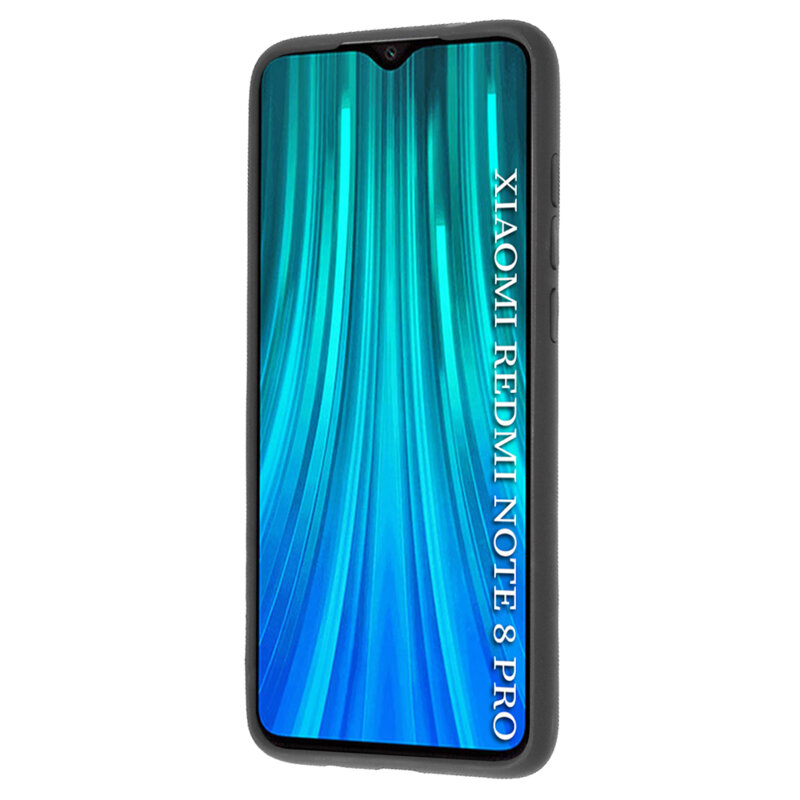 Husa Xiaomi Redmi Note 8 Pro Techsuit Glinth cu inel suport stand magnetic, negru