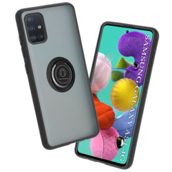 Husa Samsung Galaxy A51 4G Techsuit Glinth cu inel suport stand magnetic, negru