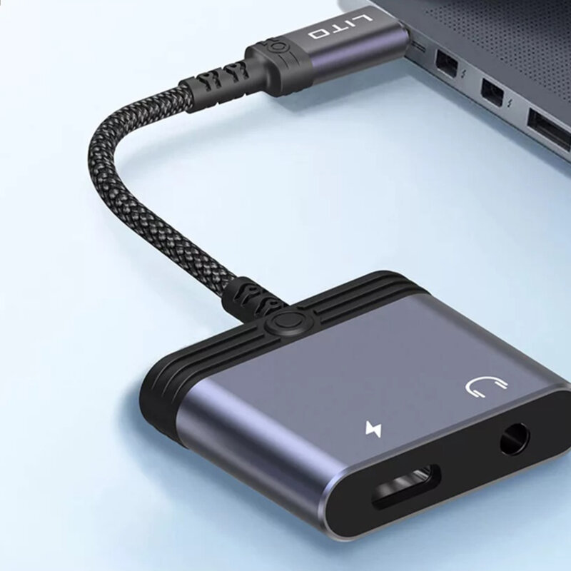 Adaptor audio Type-C la Jack 3.5mm, Type-C Lito LA04T, negru